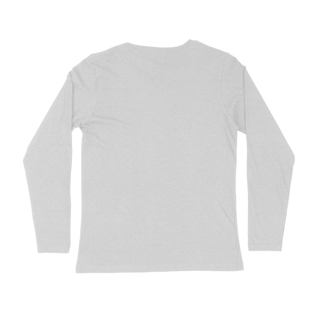 Quack Quack full sleeves round neck t-shirt in melange grey, unisex, regular fit, 83% cotton and 17% polyester.